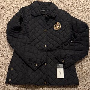 Ralph Lauren Black Quilted Utility Jacket